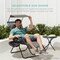 Best Choice Products 30” Extra Wide Folding Zero Gravity Patio Lounge Chair w/Adjustable Canopy Shade